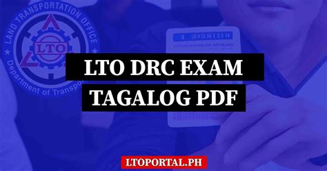 portal.lto.gov.ph exam tagalog 2023|Filipino (Tagalog) LTO Driver’s Reorientation Course (DRC) Exam .